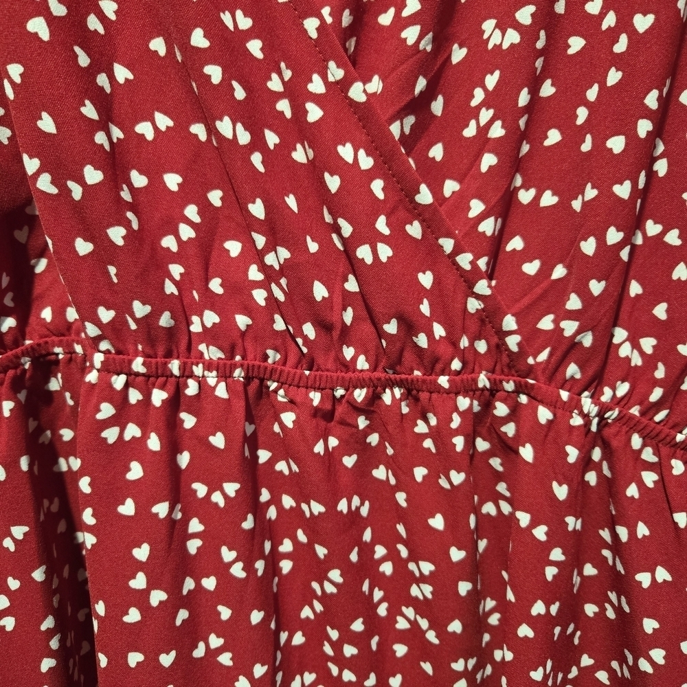 SHEIN Red Heart Midi Dress Plus Valentine's Day Feminine Sz 3XL - Picture 3 of 9